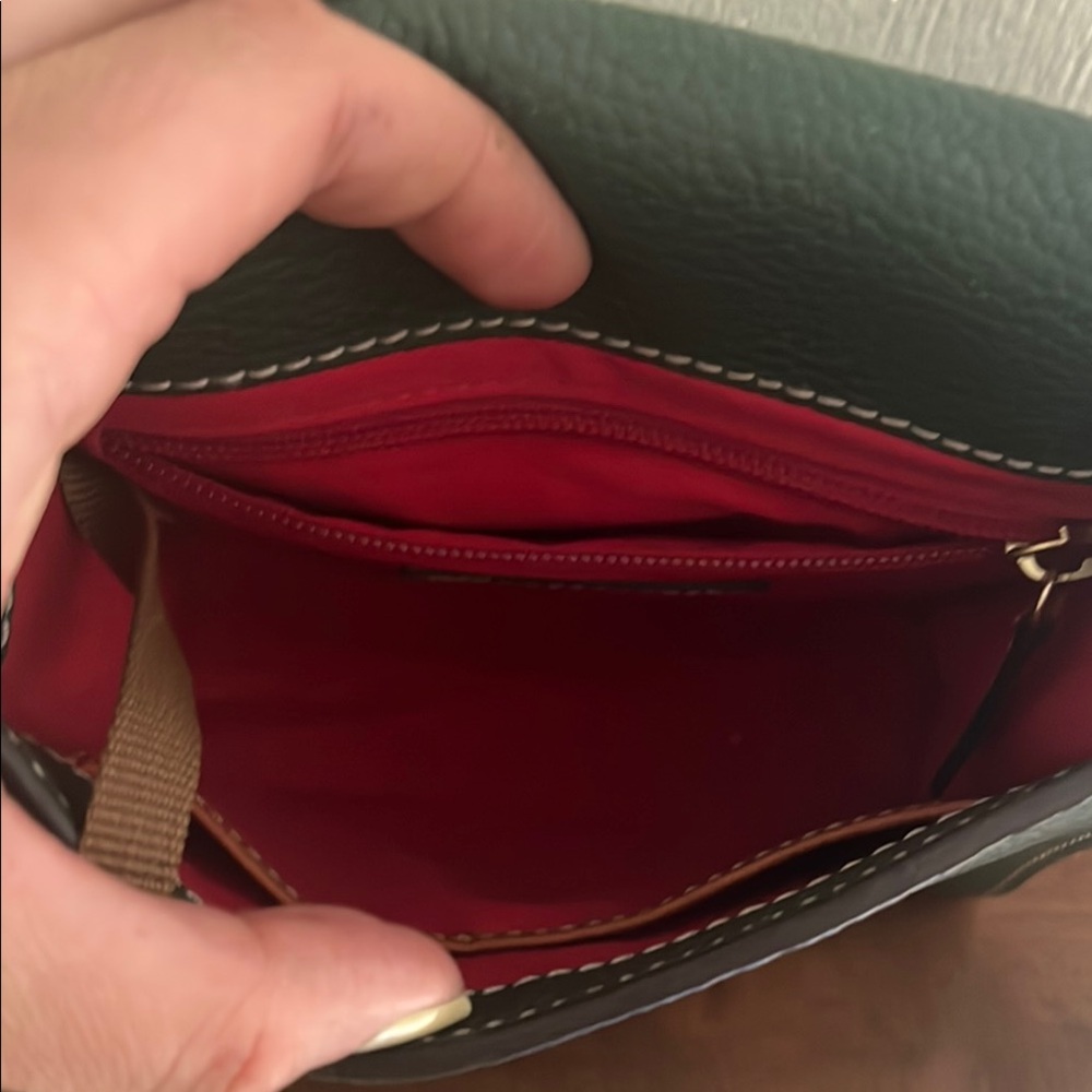 Dooney & Bourke Green and Brown Crossbody Bag with Adjustable Strap - Picture 2 of 5